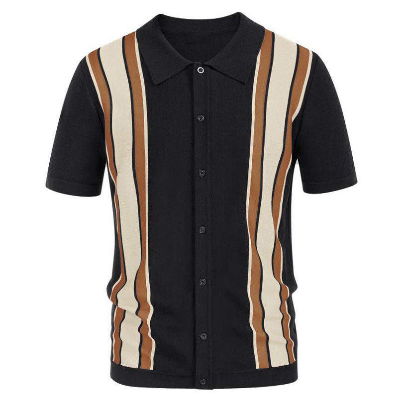 Stitching Contrast Color Business Sweater