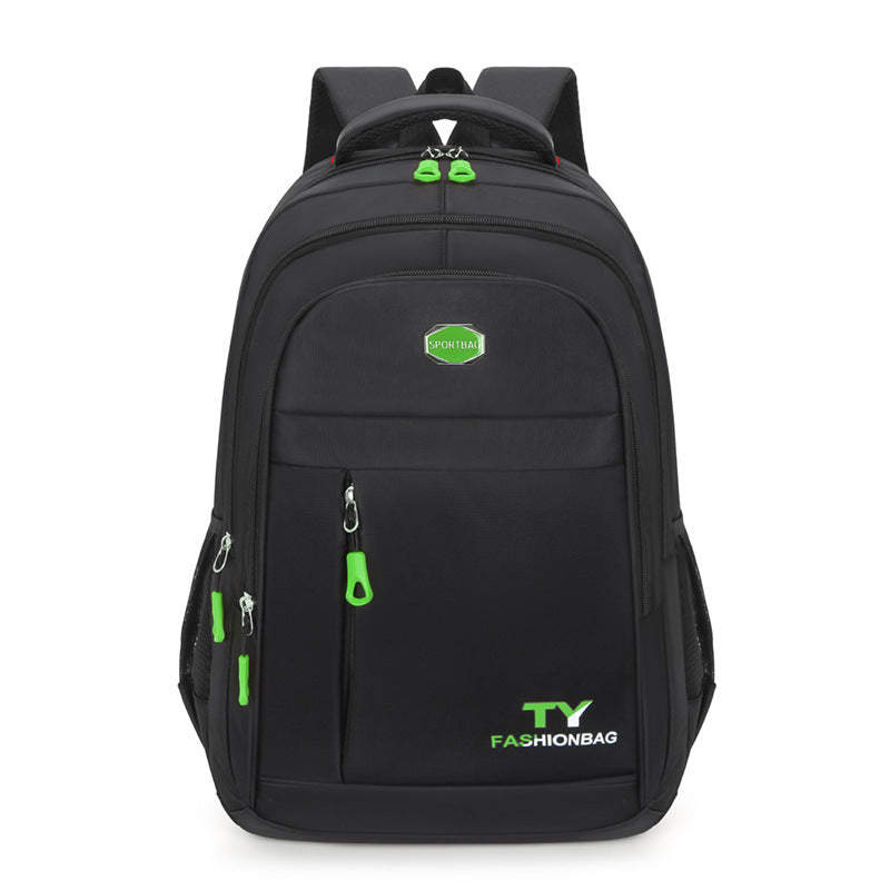 Men's Simple Solid Color Oxford Cloth Waterproof Backpack