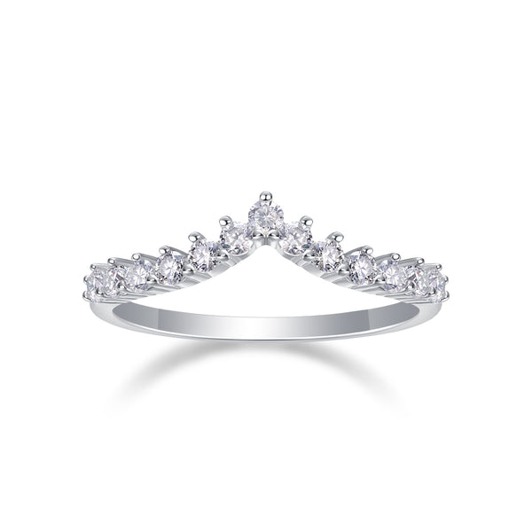 Crown Diamond Ring Luxury And Stylish Moissanite Silver Ring