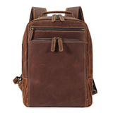 Backpack Men's Crazy Horse Leather Large Capacity