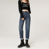 Loose Slimming Radish Irregular Cropped High Waist