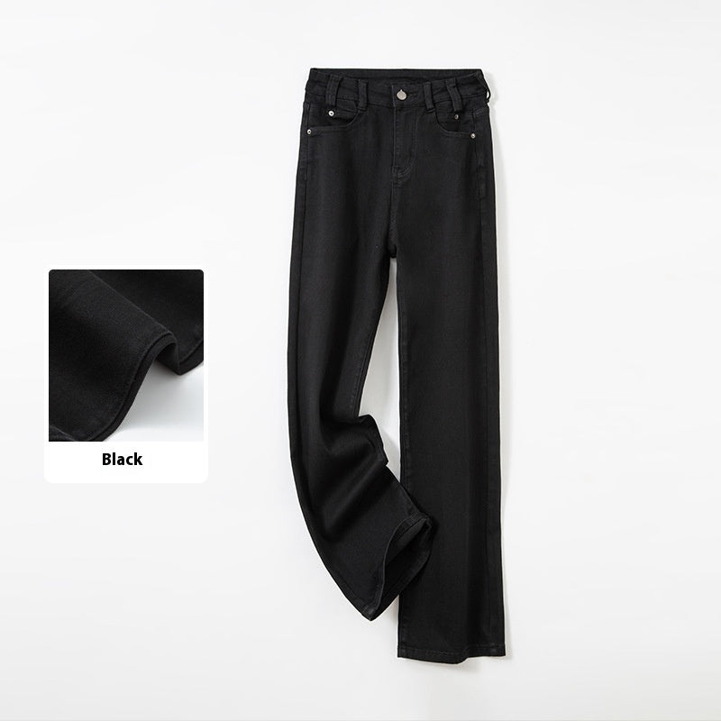 Three-color New Mint Green Stretch All-matching Wide-leg Jeans