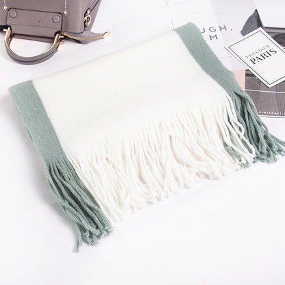 Woolen Scarf Women Knitted Bib Shawl