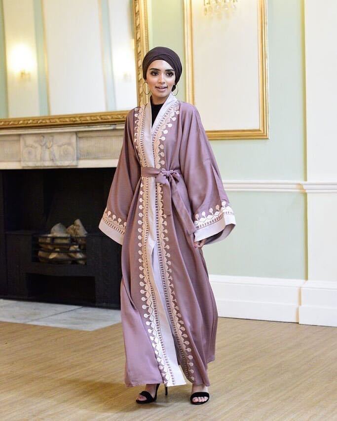 Middle Eastern Embroidered Cardigan Women's Robe