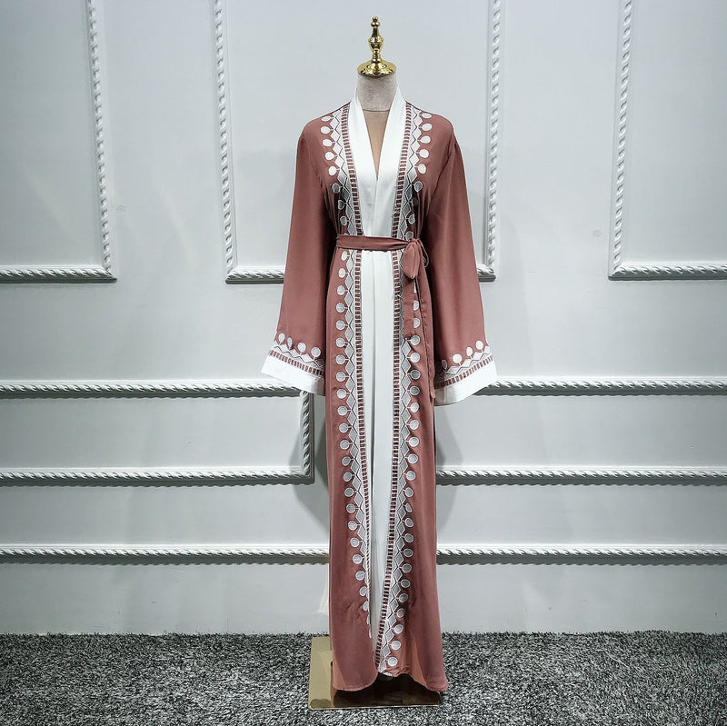 Middle Eastern Embroidered Cardigan Women's Robe