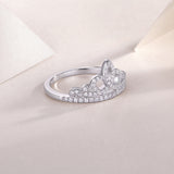 Crown Diamond Ring Luxury And Stylish Moissanite Silver Ring