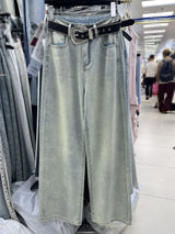 High Waist Loose Fashion Slimming Casual Wide-leg Draggle-tail Trousers