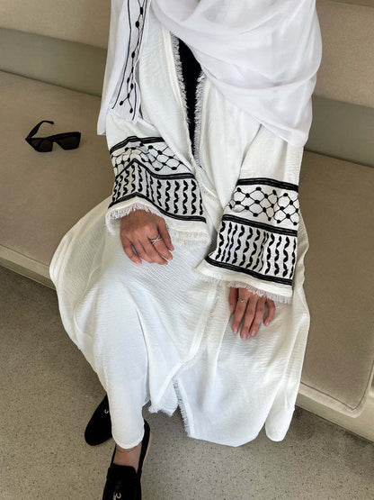 Women's Fashion Casual Embroidery Tassel Cardigan Robe