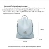 The New Seasonal Series Of Shoulder Bags Haze Blue New Fashion Leisure Ladies Backpack Large Capacity