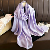 Pure Color Simple Long Scarves All-match Scarf Women's Beach Towel