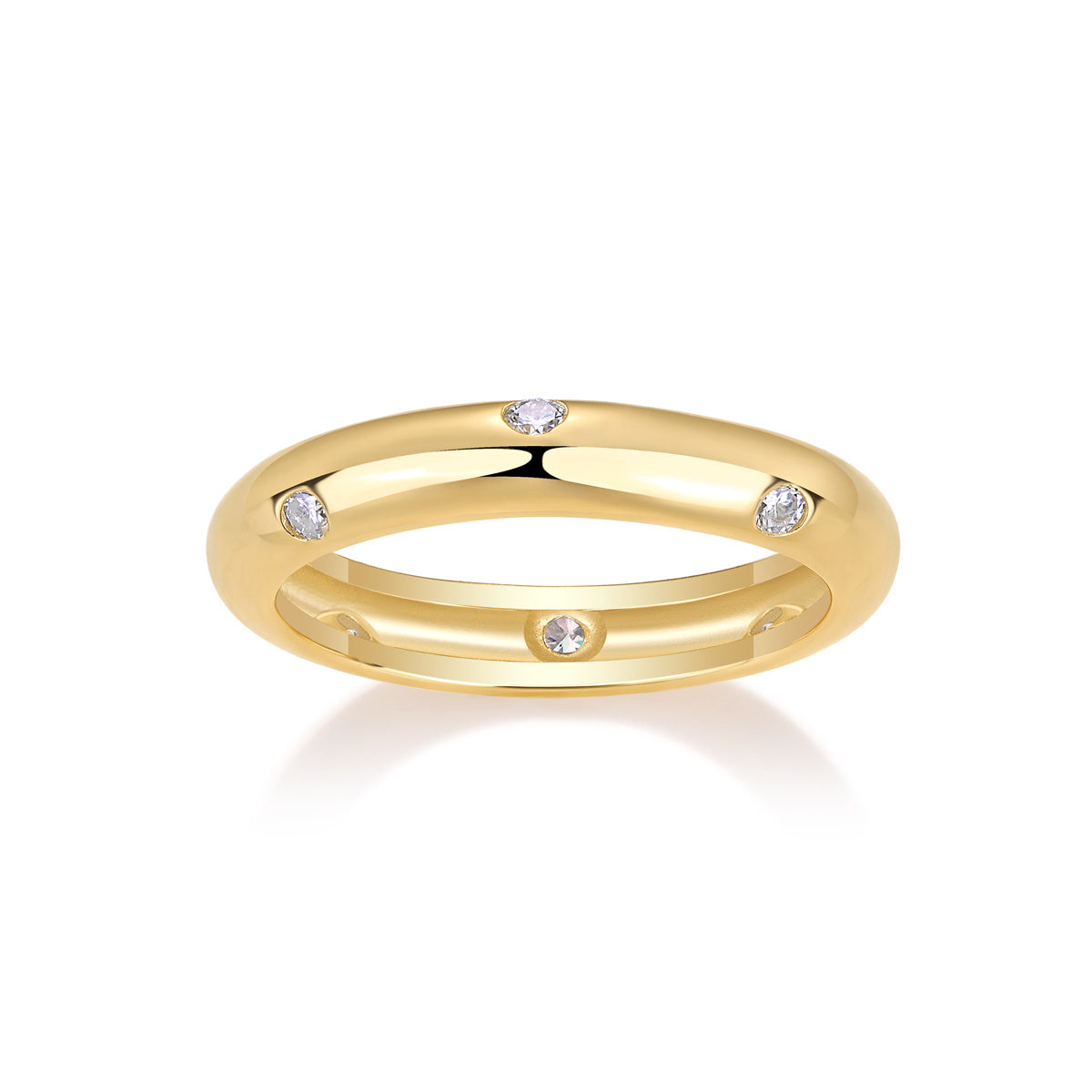 Starry Diamond Ring Wedding Ring Luxury Fashion Moissanite Silver Ring