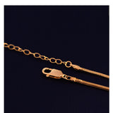 Snake Bone Chain Necklace For Women Square S925 Pure Silver Gold-plated