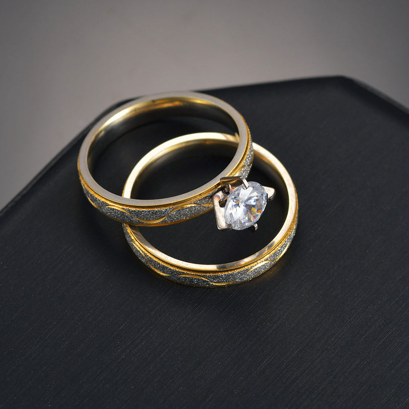 Men's And Women's Diamond Wide-faced Rings