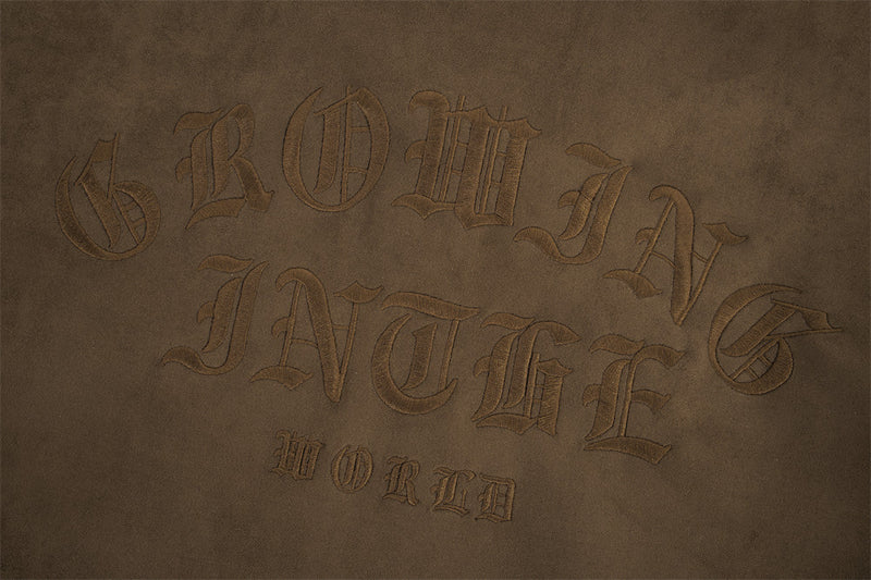 Men's Loose Embroidered Letters American Retro Jacket