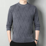 Men's Loose Multicolor Round Neck Warm Sweater