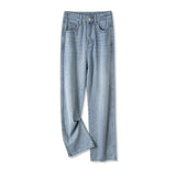 High Waist Slimming Narrow Version Straight-leg Pants Commuting Girl Pants