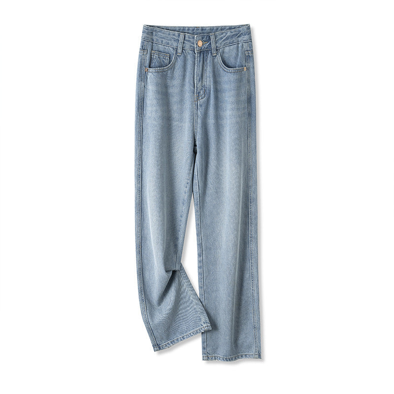 High Waist Slimming Narrow Version Straight-leg Pants Commuting Girl Pants