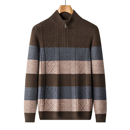Men's Thick Warm Half Zipper Bottoming Sweater