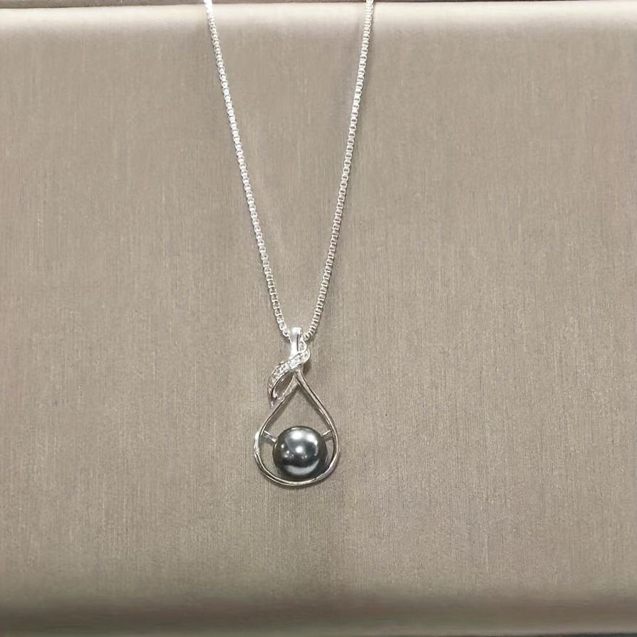 Tahiti Black Pearl Necklace Gift