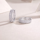 Splendid Night Luxury Fashion Diamond Earrings Stud Set With Mosan Diamond Silver Ornaments