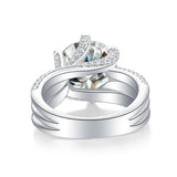 Luxury Fashion Large Diamond Ring Moissanite Silver Ring