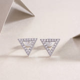 Unique Diamond Set With Moissanite Silver Earrings Luxury Fashion Diamond Earrings Stud Earrings