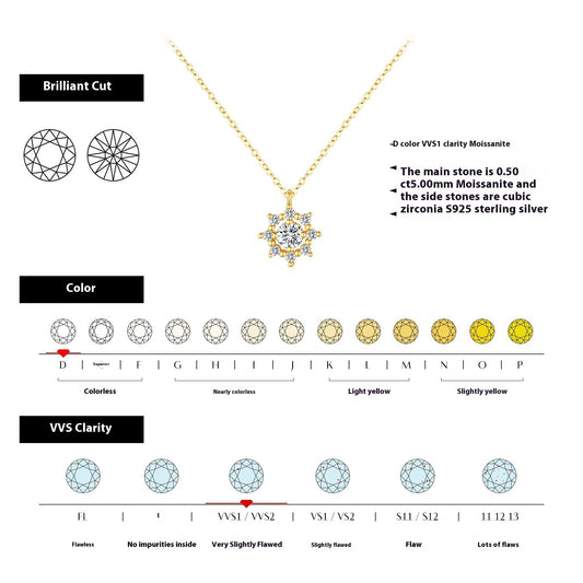 S925 Sterling Silver Snowflake Necklace