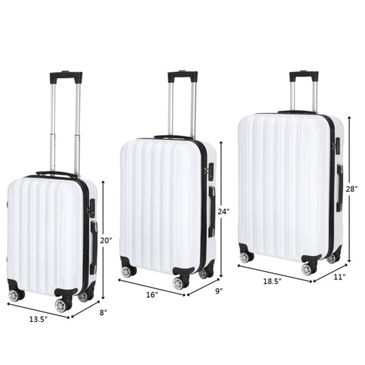 Vertical Pattern Three-in-one Trolley Case With Handle And Universal Wheels