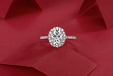 Audrey Large Diamond Ring Luxury Fashion Set Moissanite Silver Ring