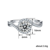 Eight Hearts And Eight Arrows Simulation Moissanite Ring