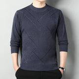 Men's Loose Multicolor Round Neck Warm Sweater