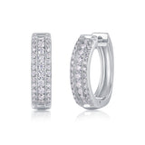 Splendid Night Luxury Fashion Diamond Earrings Stud Set With Mosan Diamond Silver Ornaments