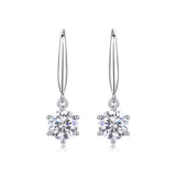 Jumping Wind Inlaid Moissanite Silver Earrings Luxury Fashion Diamond Earrings