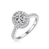 Audrey Large Diamond Ring Luxury Fashion Set Moissanite Silver Ring