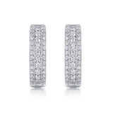Splendid Night Luxury Fashion Diamond Earrings Stud Set With Mosan Diamond Silver Ornaments