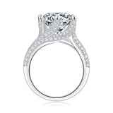 Luxury Fashion Large Diamond Ring Moissanite Silver Ring