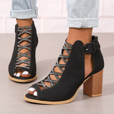Fashion Large Size Women's Chunky Heel Shoes High Heel Sandals