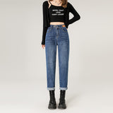 Loose Slimming Radish Irregular Cropped High Waist
