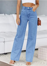 Fashion Women's Jeans Loose All-matching Straight