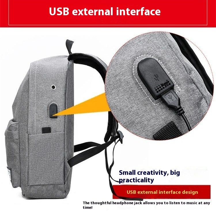 Backpack Middle School Student Schoolbag Large Capacity Men's And Women's Korean-style Travel