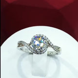 Eight Hearts And Eight Arrows Simulation Moissanite Ring