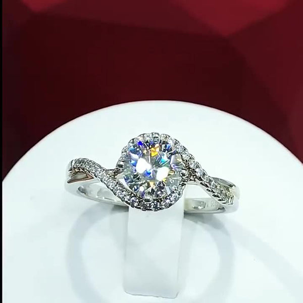 Eight Hearts And Eight Arrows Simulation Moissanite Ring