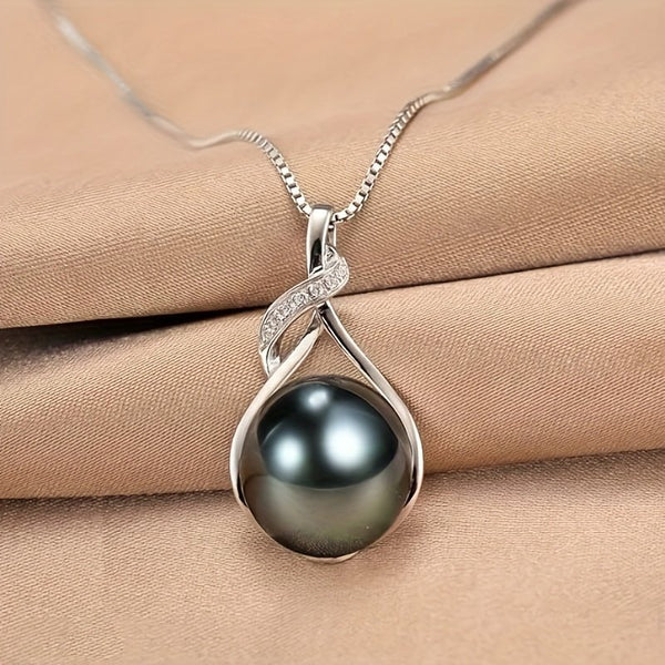 Tahiti Black Pearl Necklace Gift