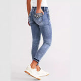 Beauty Clothing Slim Fit Stretch Slimming Versatile Embroidered Jeans Skinny Pants