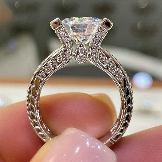 European And American Fashion Women's Copper Zircon Ring