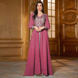 Turkish Robe Fashion Embroidered Chiffon Dress