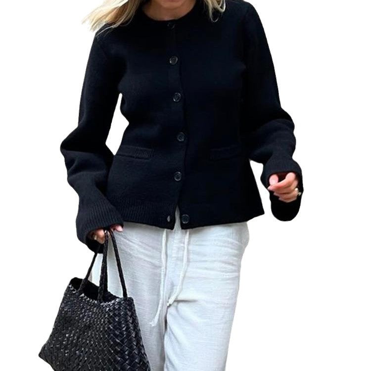 Women's Slim-fit Cropped Cardigan Sweater Coat