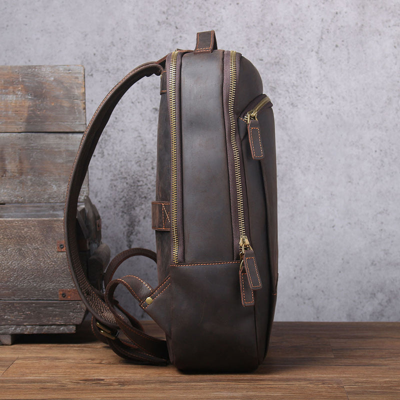 Men's Simplicity Vintage Casual Leather Backpack