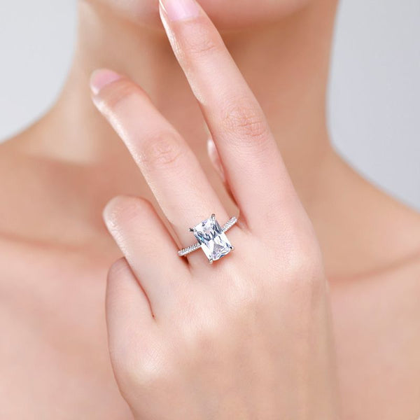 S925 Sterling Silver Simulation Diamond Ring