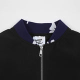 American Retro High Street Jacquard Weave Zip Jacket